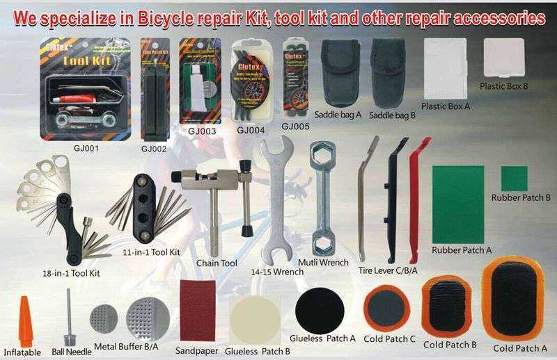 High quality bicycle repair set with rubber adhesive, bike accessories